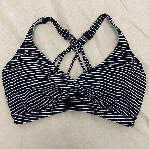 Prana Other - NWOT Prana bikini top - M - 36DD b&w stripes
